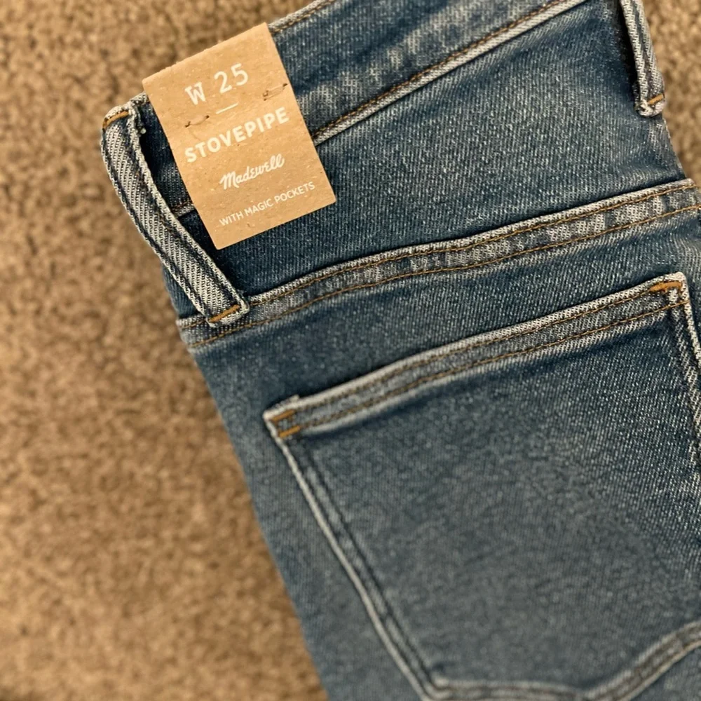 NWT Madewell Stovepipe Jeans 25 - Picture 2 of 9